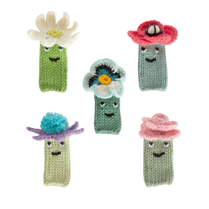 Flower Finger Puppets Set