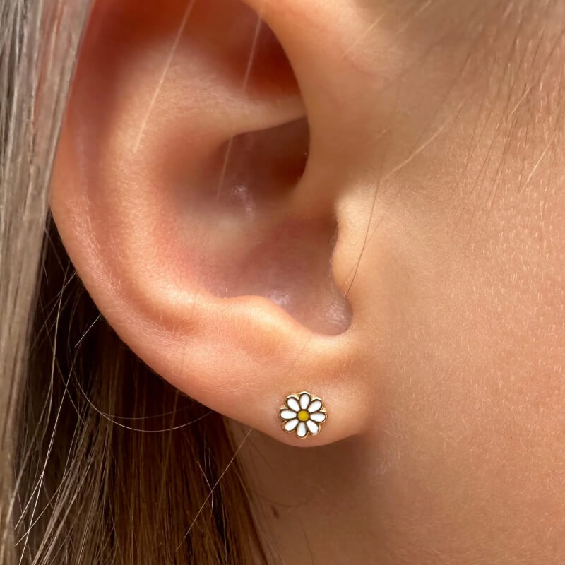 Daisies Tiny Stud Earrings