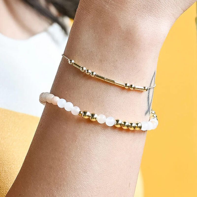 Mother Gold Morse Code Bracelet