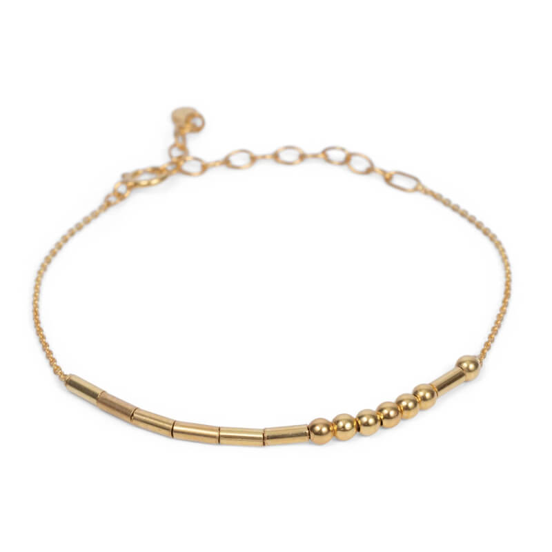 Mother Gold Morse Code Bracelet