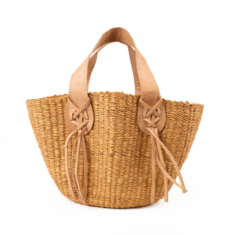 Wavy Natural Fringed Bag