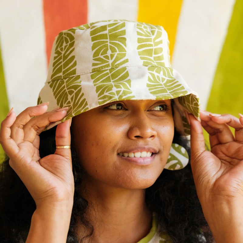 Handprinted Canvas Bucket Hat
