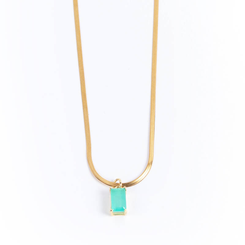 Aqua Green Stone Necklace