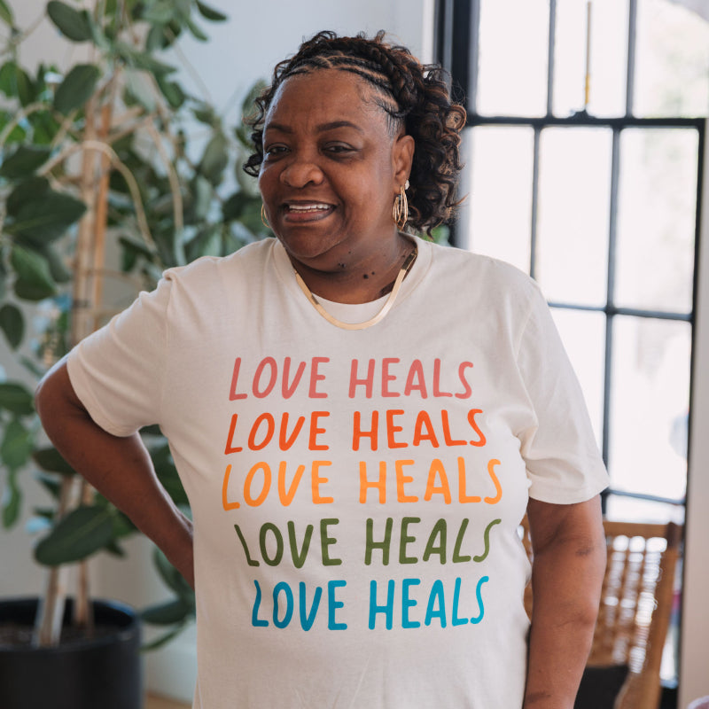 Short Sleeve Love Heals Pride Tee