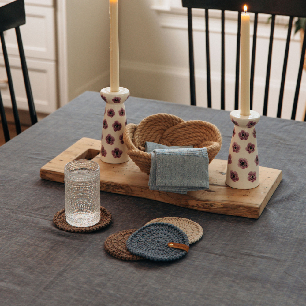 Navy Handwoven Timeless Tablecloth